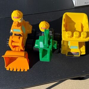 Tonka Kids at Work Construction Vehicle Set - Green, Yellow, and Orange